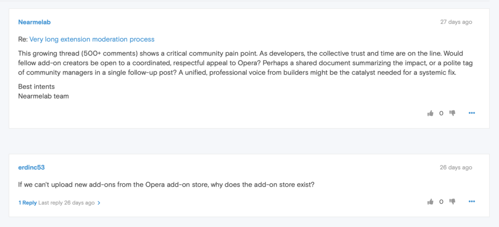 opera addons moderation