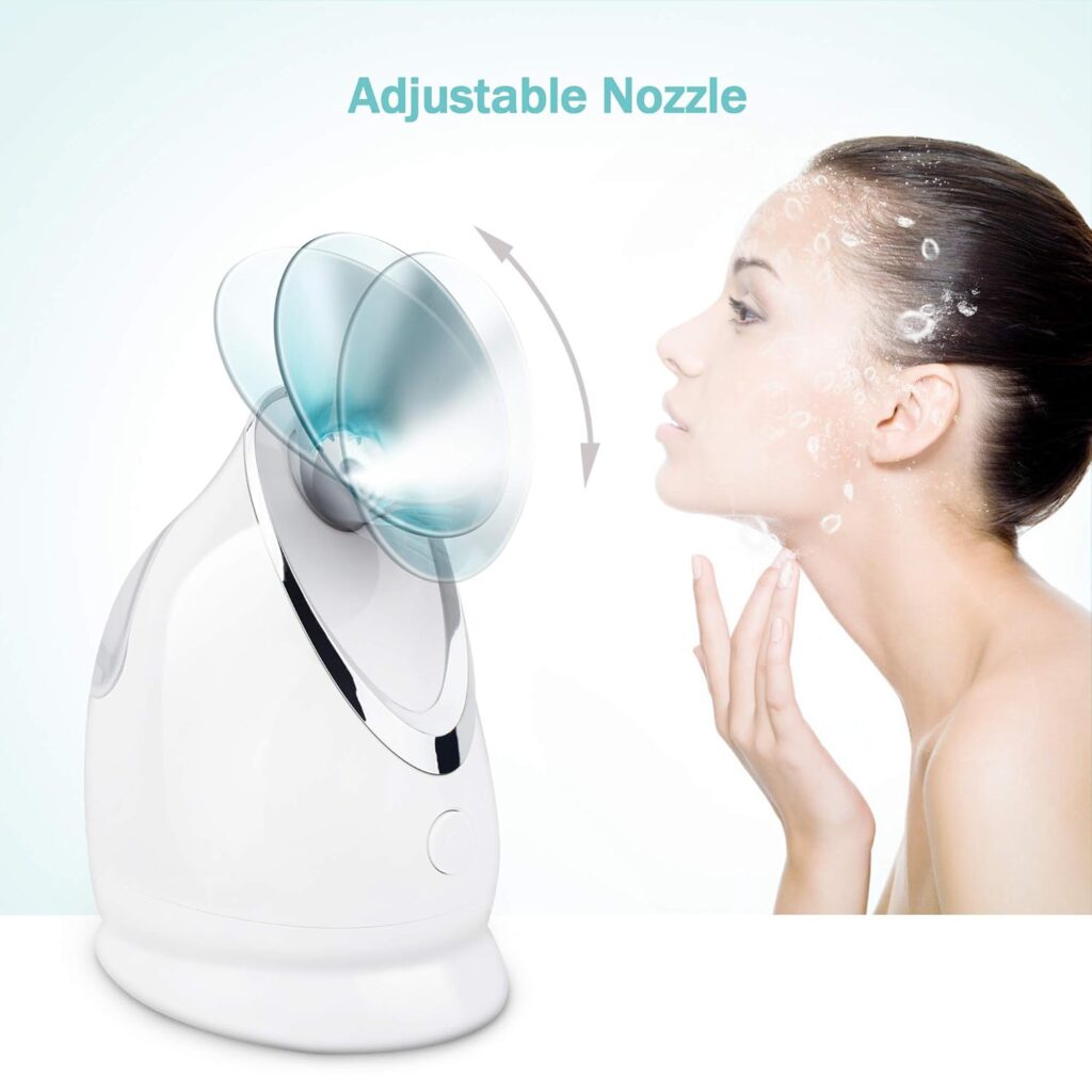 EZBASICS Ionic Facial Steamer heating up in 30 seconds
